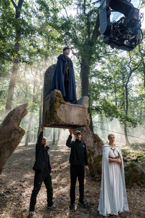 Charis and Young Merlin among the standing stones of the sacred ring at Garth Greggyn — Episode 5.