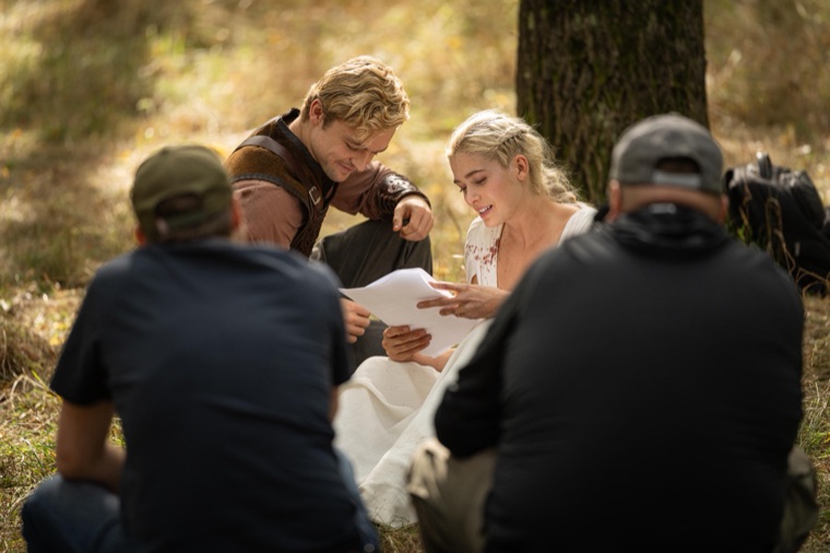 Taliesin and Charis go over a scene in the Summerlands with Ryan Whitaker and Kris Kimlin — Episode 2.