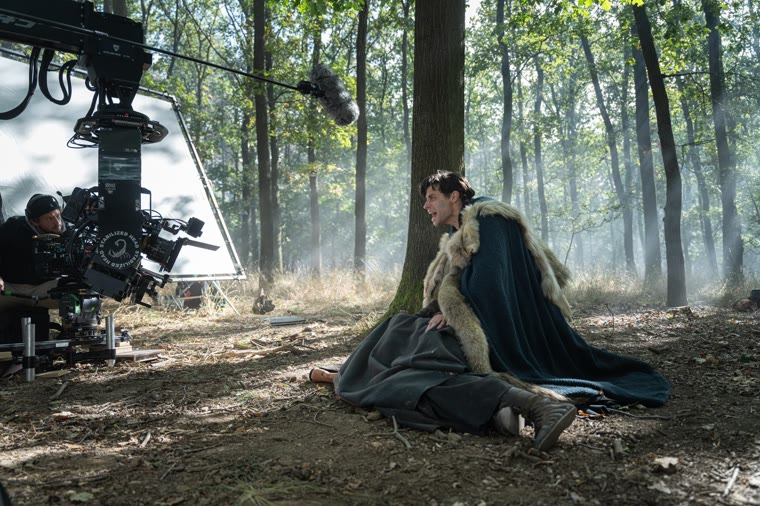 A jib move over the forest floor in mist of Merlin's despair — Episode 6.