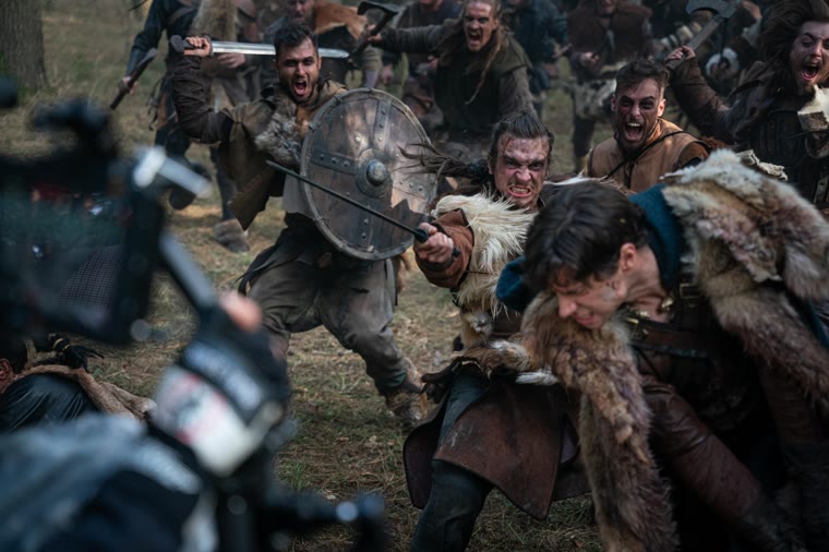 Shooting hand-to-hand in the shield wall as the Saecsen raid in Celyddon forest — Episode 6.