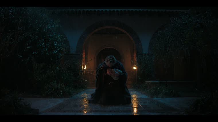 Rain in the courtyard, and the cry that follows: “Jesu!”