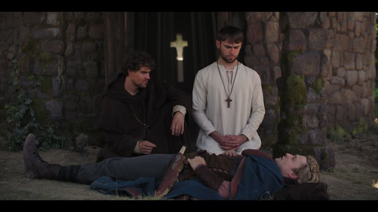 Taliesin speaks the vision that names the episode: “I was with my Lord in the manger of oxen and asses.”