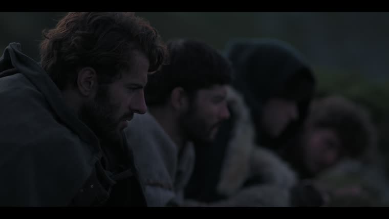 “I’ve never seen so many” — Uther (Myles Clohessy) and Aurelius (Finney Cassidy) watch a Saecsen raiding party.