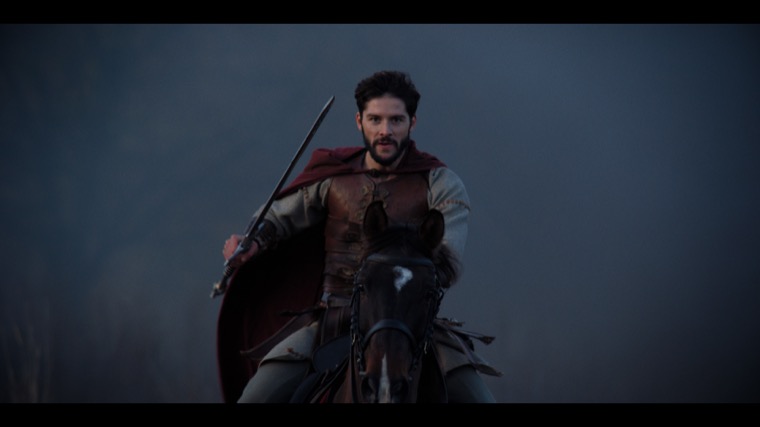 Aurelius (Finney Cassidy) flies into battle.