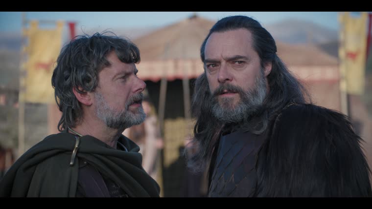 Morcant and Dunaut weigh the Emrys: “The Merlin died long before you and I were born.”