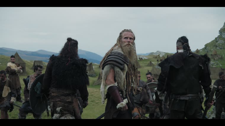Hengist (Thor Rosland) spies a scout on the ridge.